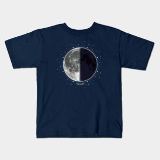 Third Quarter/ Half Moon - Moon Phases Kids T-Shirt